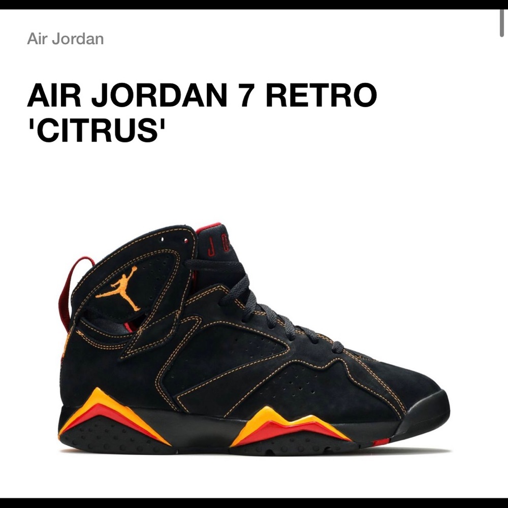 Air Jordan 7 Retro Citrus Mens Sneakers